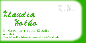 klaudia wolko business card